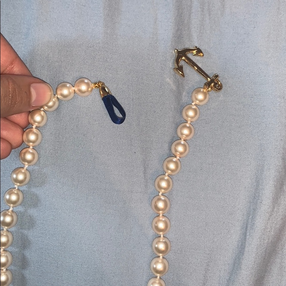 Kiel James Patrick anchor pearl necklace
